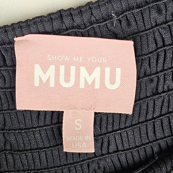 Show Me Your MuMu Breanna Black Mini Dress. Sz S, EUC - Picture 6 of 8